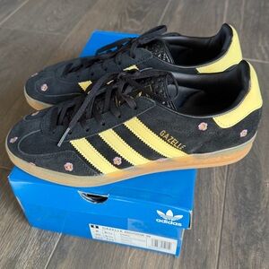 Adidas Gazelle Indoor "Core Black/Almost Yellow/Floral" sneakers